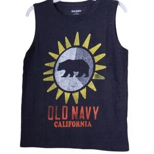 2 For $5 Sale Boy's Old Navy Dark Gray California Tank Top Size Medium (8)